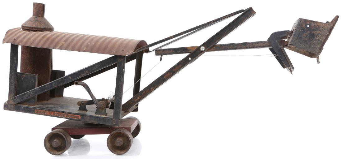 BUDDY "L" STEAM SHOVEL BY MOLINE STEEL CO 1926: BUDDY "L" STEAM SHOVEL BY MOLINE STEEL CO 1926 Buddy "L" Steam Shovel by Moline Pressed Steel Co of East Moline. Buddy “L” toys were named after the son of the owner of the company, Fred Lundahl. 