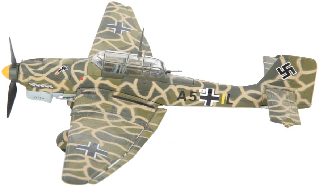 FRANKLIN MINT JU-87 STUKA LUFTWAFFE MODEL PLANE: FRANKLIN MINT JU-87 STUKA LUFTWAFFE MODEL PLANE Franklin Mint JU-87 Stuka Luftwaffe "Wasser" die-cast metal model plane. Luftwaffe, 3 Staffel, I Gruppe, Stukageschwader 1, "Wasser", North Africa, 1941