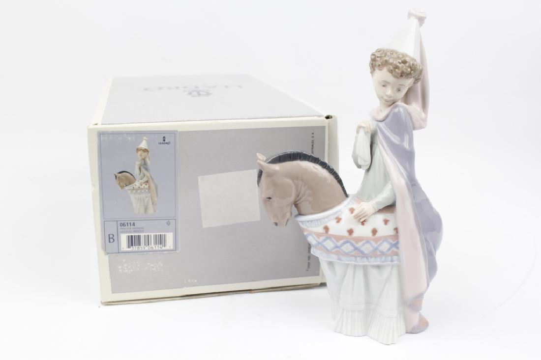 LLADRO PORCELAIN FIGURINES MEDIEVAL PRINCESS: LLADRO PORCELAIN FIGURINES MEDIEVAL PRINCESS Lladro porcelain figurine "Medieval Princess" number 6114. A young princess on a horse in adorably decorated cloth. Hand crafted in Spain and in original b