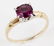 14K YELLOW GOLD RUBELLITE LADIES RING