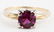14K YELLOW GOLD RUBELLITE LADIES RING - 2