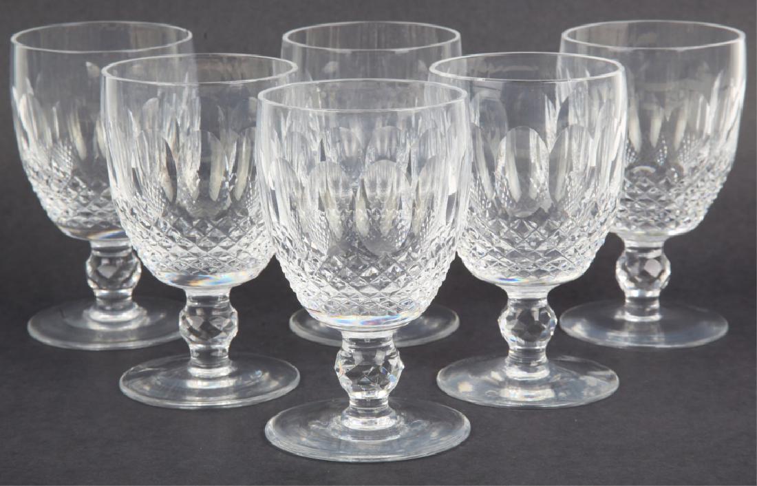 WATERFORD CONTINENTAL WINE GOBLETS - SET OF 6: WATERFORD CONTINENTAL WINE GOBLETS - SET OF 6 Lot of six Waterford Crystal wine goblets, Colleen Continental pattern. Size: 5.25"