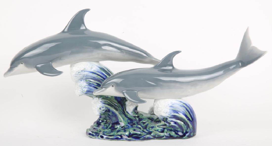 リヤドロ 6470 ドルフィンズ イルカの親子 SWIMMING LESSON