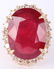 LADIES 14K YELLOW GOLD RUBY & DIAMOND RING 20.67CT