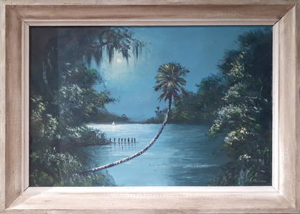 ROY MCCLENDON FLORIDA HIGHWAYMEN OIL ON UPSON