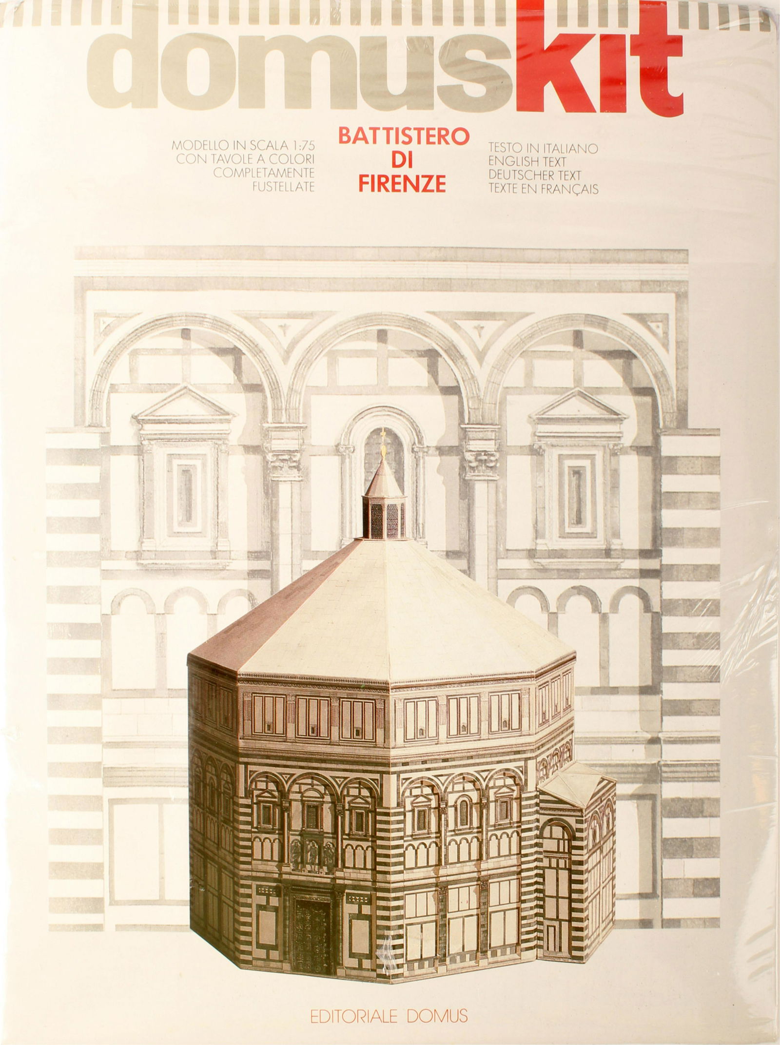 BATTISTERO DI FIRENZE ITALIAN DOMUS KIT 1:75 SCALE: BATTISTERO DI FIRENZE ITALIAN DOMUS KIT 1:75 SCALE Florence Baptistery of St. John model kit at 1:75 scale. Great tool for teaching Italian architecture.
