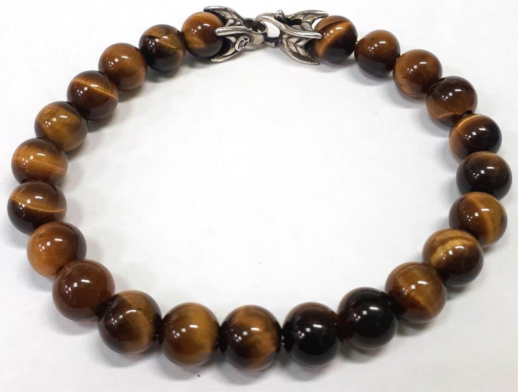 DAVID YURMAN STERLING SILVER TIGERS EYE BRACELET: DAVID YURMAN STERLING SILVER TIGERS EYE BRACELET David Yurman sterling silver & tigers eye beaded bracelet with original leather pouch. Weight: .81 Oz
