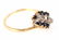 14K YELLOW GOLD DIAMOND & BLUE TOPAZ LADIES RING - 2