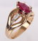 LIBCO DESIGNER 14K GOLD DIAMOND MARQUISE RUBY RING - 3