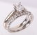 14K WHITE GOLD 1.01CT DIAMOND BRIDAL SET