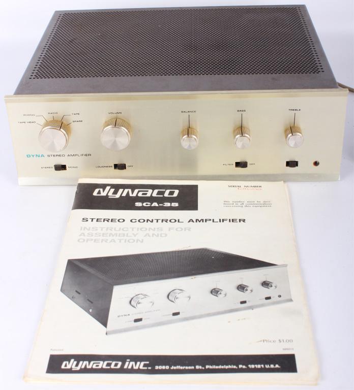 DYNACO SCA-35 STEREO CONTROL AMPLIFIER: 10664DYNACO SCA-35 STEREO CONTROL AMPLIFIERDynaco SCA-35 stereo control amplifier. Bought in 1970, the SCA-35 is a high quality stereo preamplifier and amplifier combination which serves as a control 
