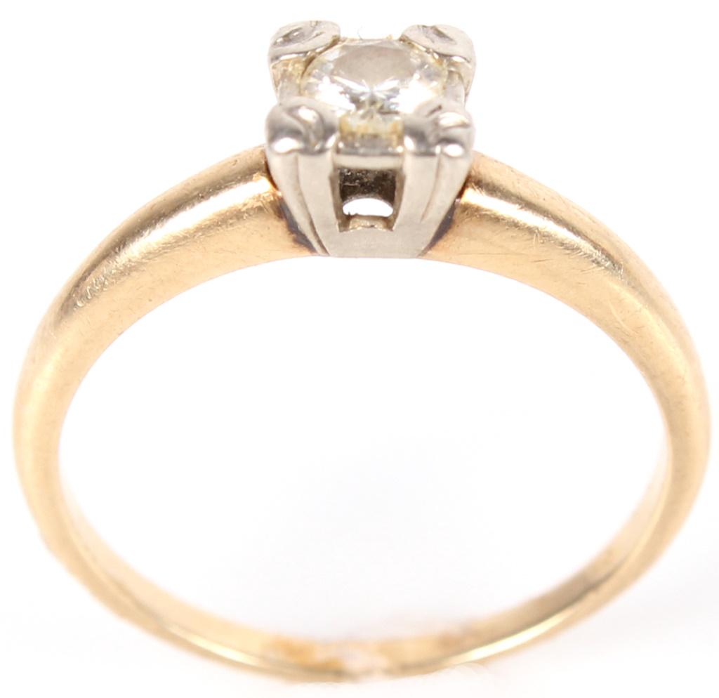 14K YELLOW GOLD .2CT DIAMOND LADIES RING (1 of 3)