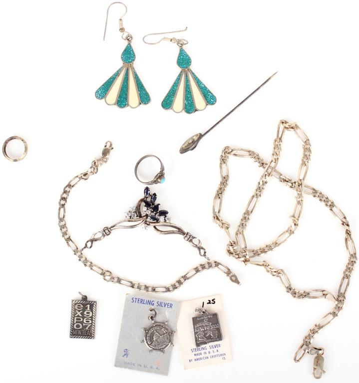 STERLING SILVER ASSORTED LADIES JEWELRY (15) (1 of 7)