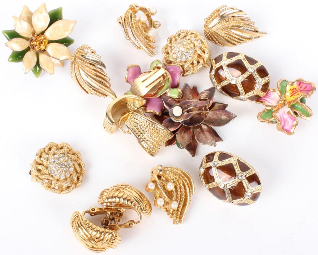 ASSORTED COSTUME LADIES EARRINGS - LOT OF 8 (1 of 3)