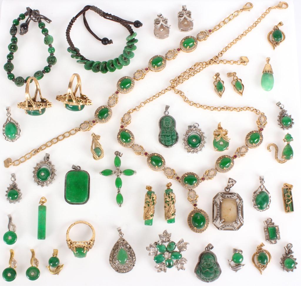ASSORTED JADE JEWELRY - PENDANTS, NECKLACES, ETC. (1 of 4)