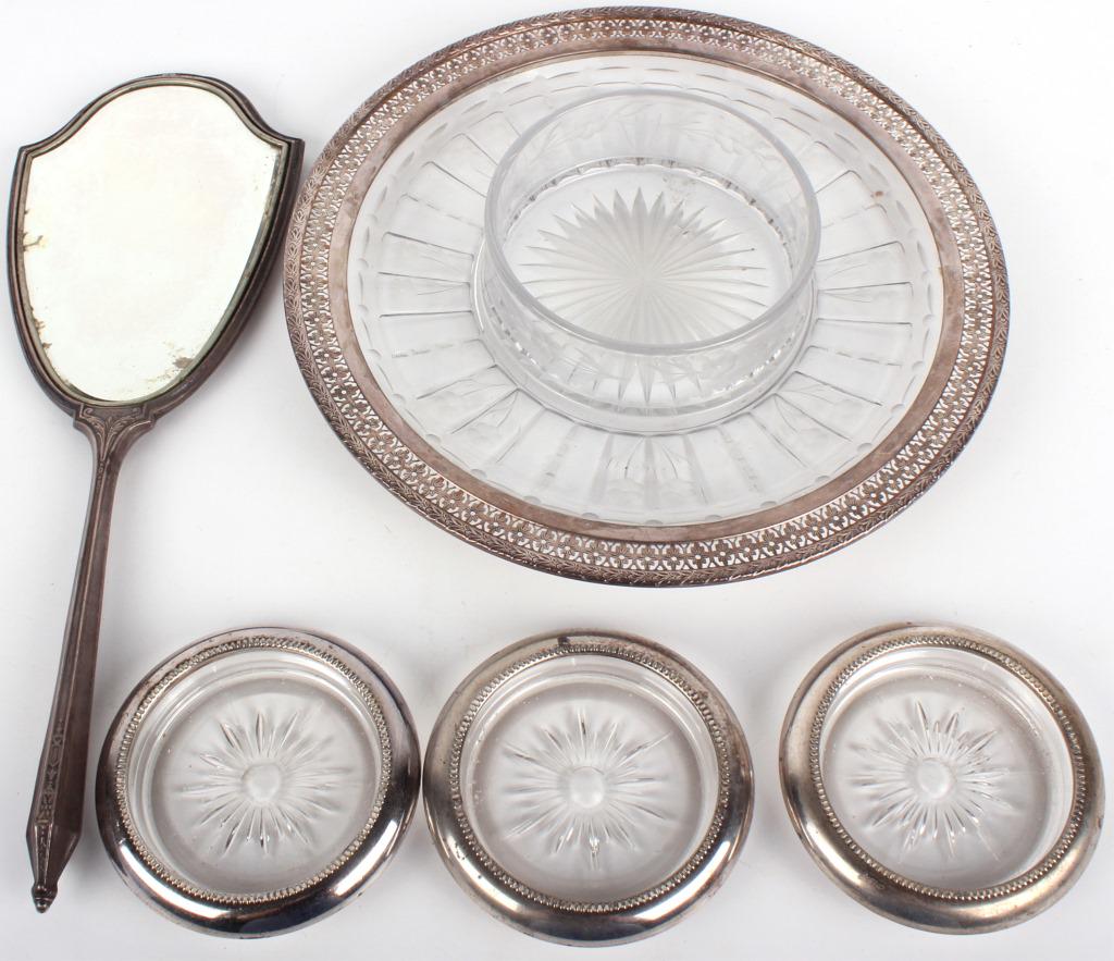 ASSORTED STERLING SILVER & GLASS AUCTION ITEMS (5) (1 of 7)