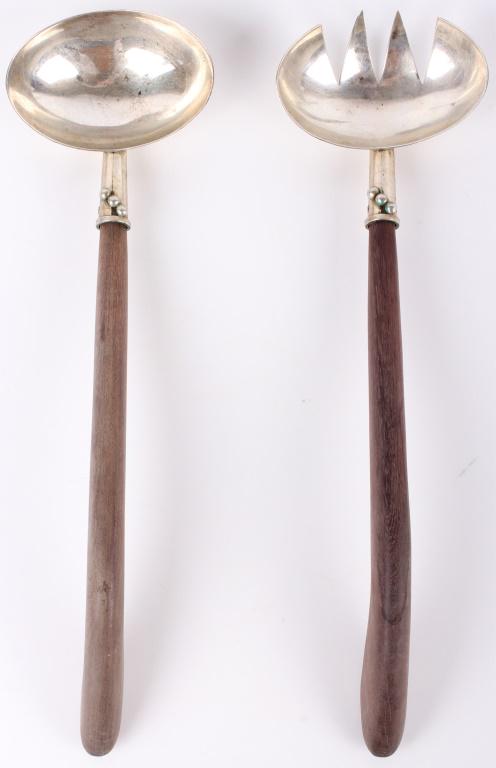 TAXCO VINTAGE STERLING SILVER SALAD SERVING SET (1 of 3)