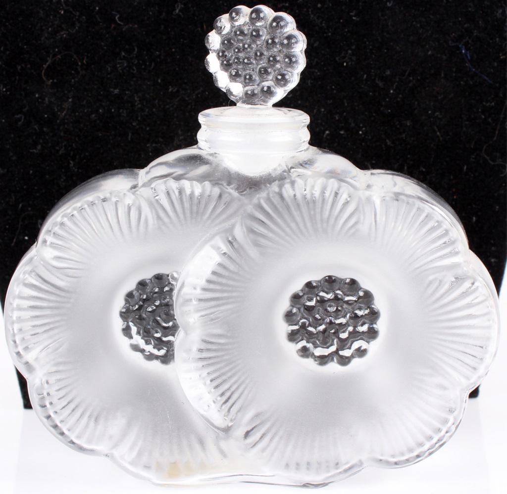 LALIQUE DEUX FLEURS TWO FLOWER PERFUME BOTTLE (1 of 5)