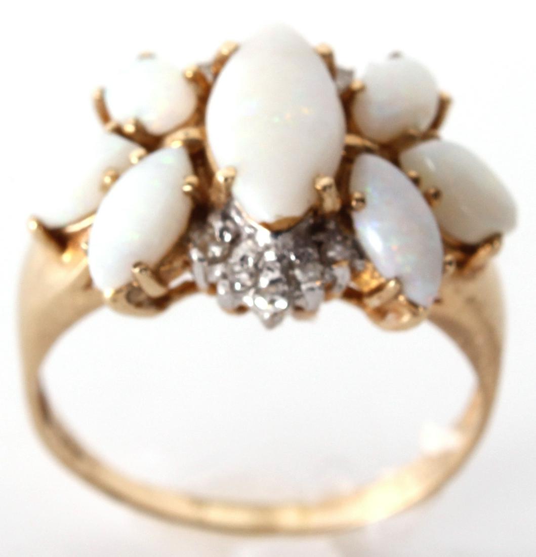 10K YELLOW GOLD LADIES OPAL COCKTAIL RING (1 of 5)