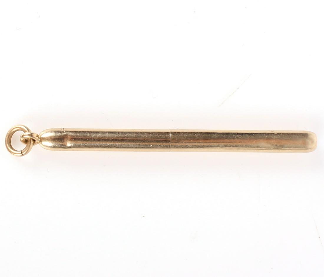 ANTIQUE 14K YELLOW GOLD TOOTHPICK (1 of 1)