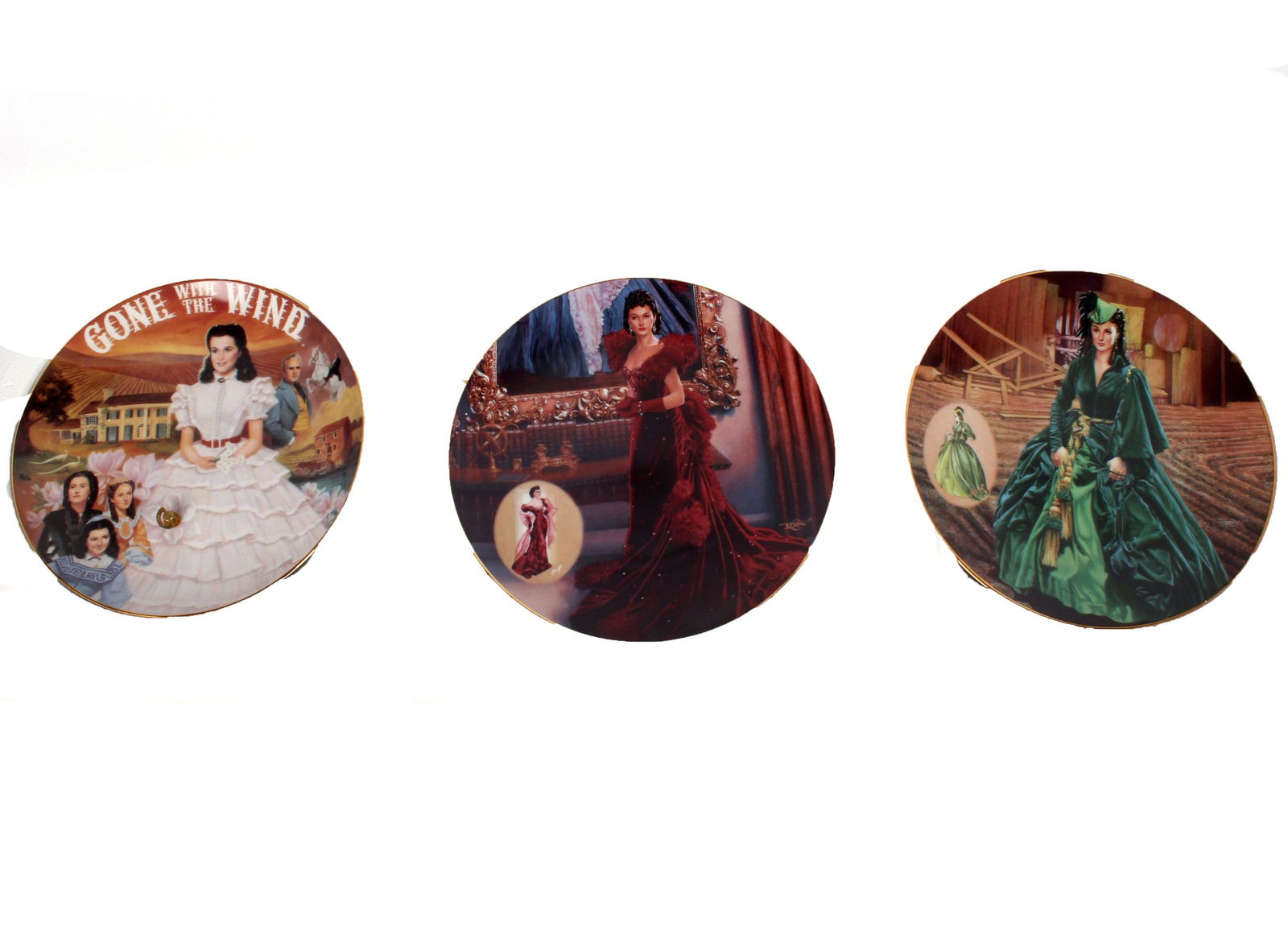 GONE WITH THE WIND COLLECTOR`S PLATES FINE CHINA (1 of 4)