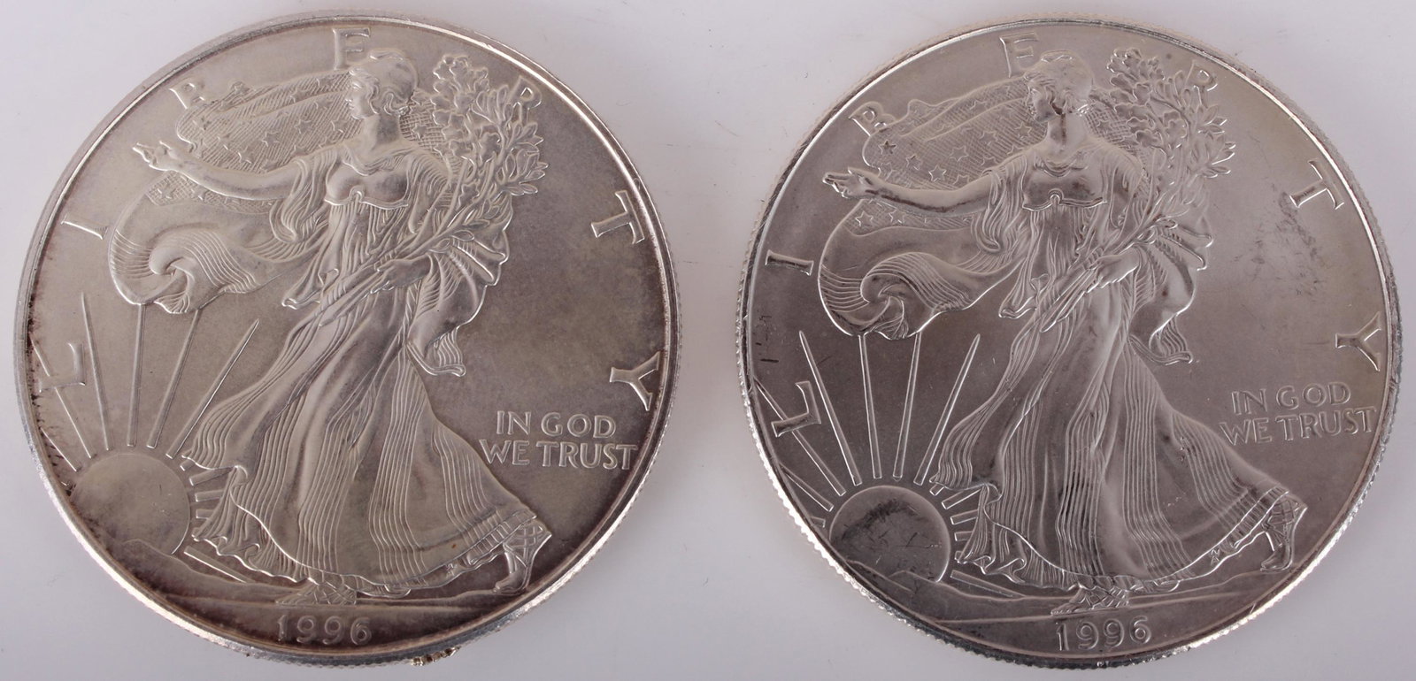 1996 .999 SILVER AMERICAN EAGLES - LOT OF 2 (1 of 2)