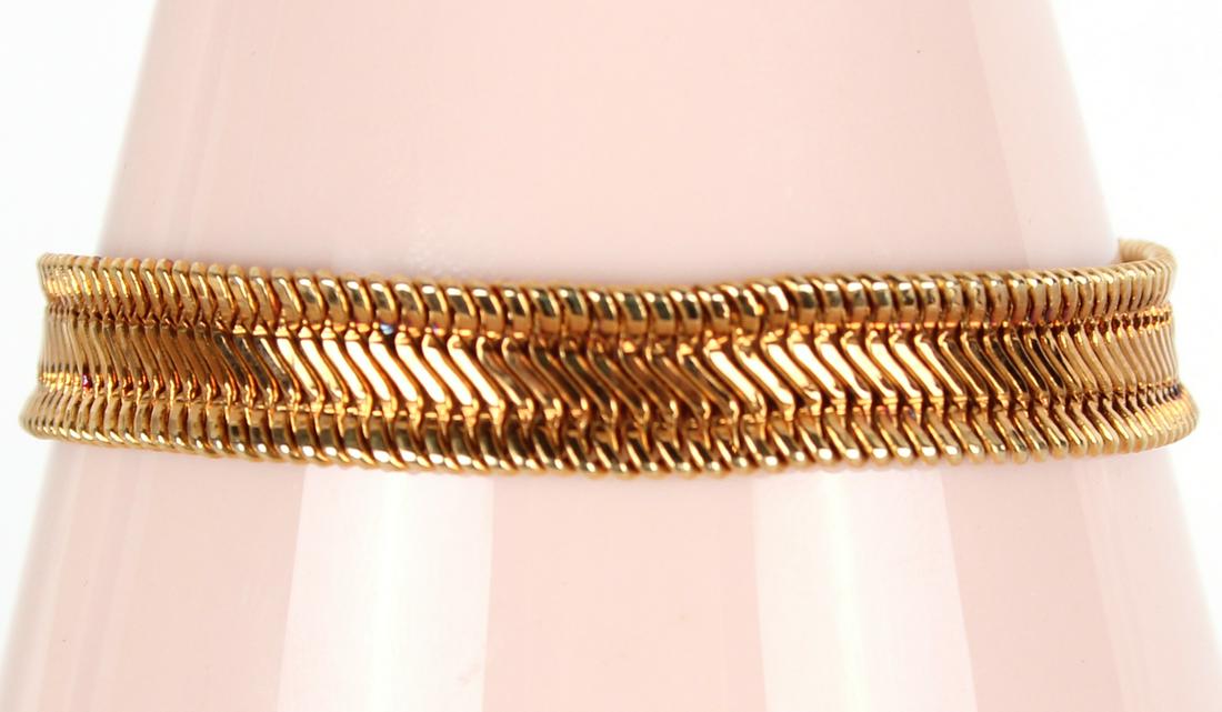 14K YELLOW GOLD MESH LINK BRACELET (1 of 2)