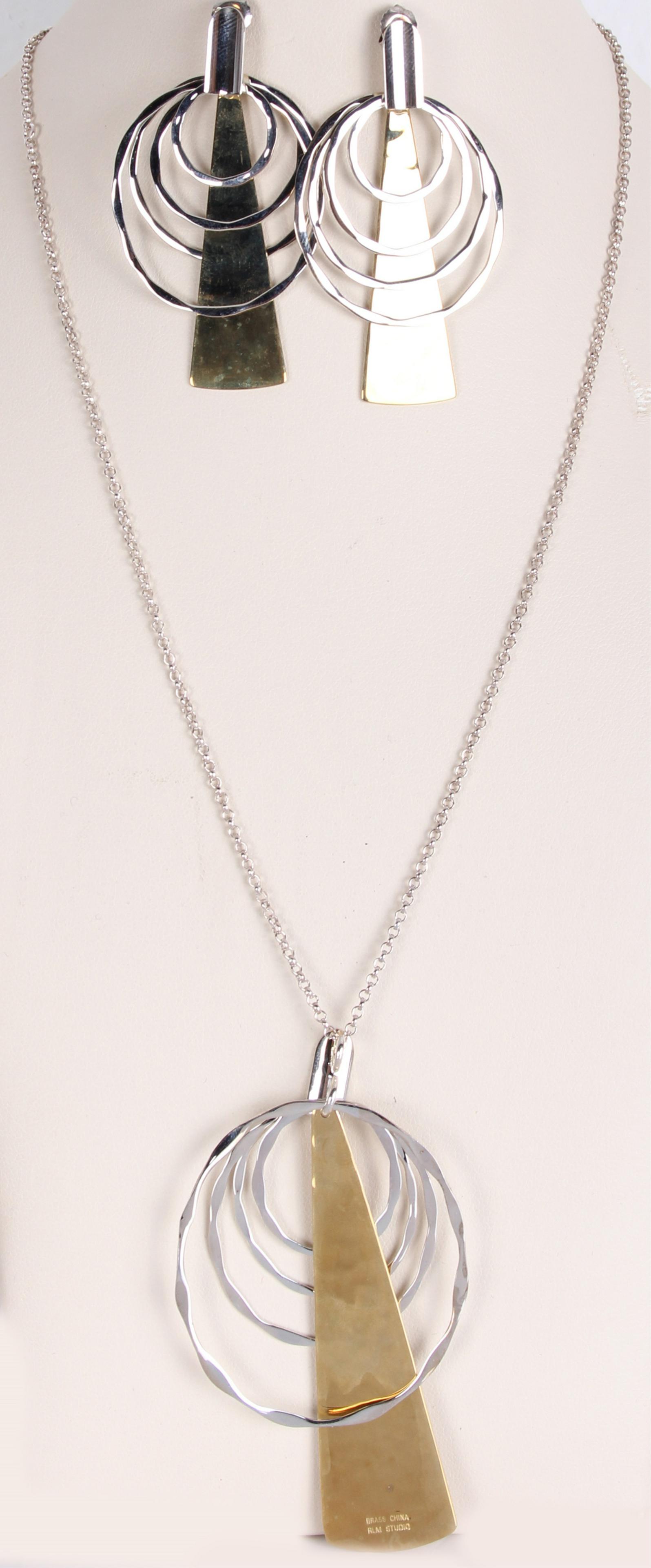 RLM STUDIO .925 & BRASS NECKLACE & EARRING SET (1 of 1)