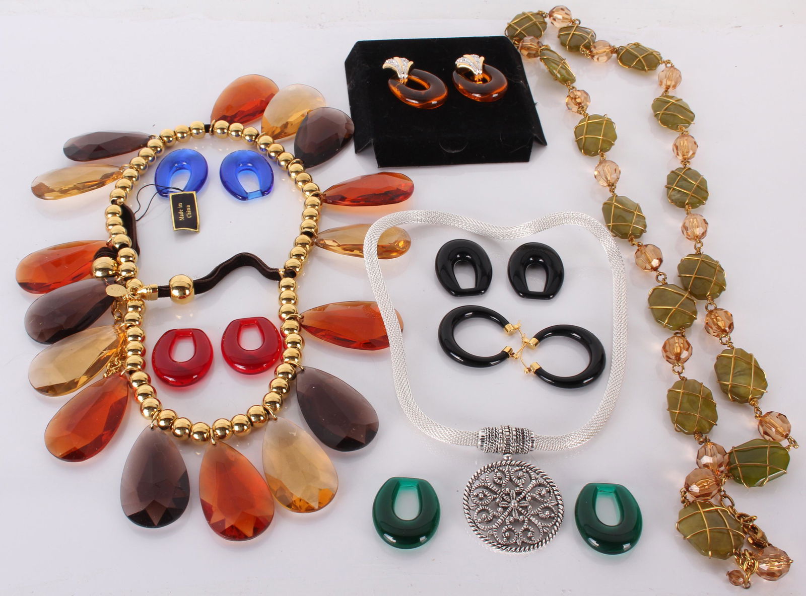 JOAN RIVERS ASSORTED NECKLACES & EARRINGS - (9) (1 of 2)