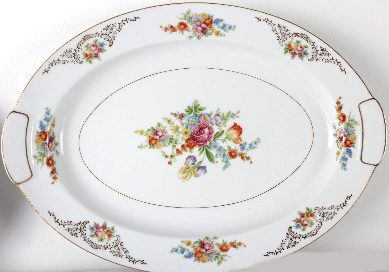 VINTAGE DRESDEN MIKADO CHINA LARGE SERVING DISH (1 of 1)