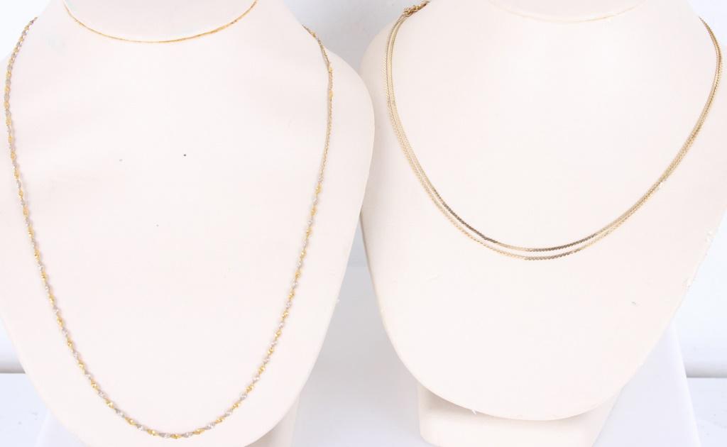 14K YELLOW GOLD CHAIN NECKLACES - LOT OF 3 (1 of 7)