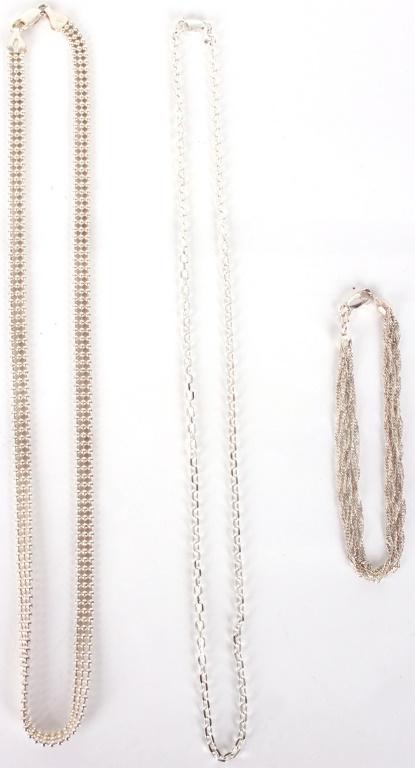 STERLING SILVER NECKLACE SET - LOT OF 3 (1 of 4)