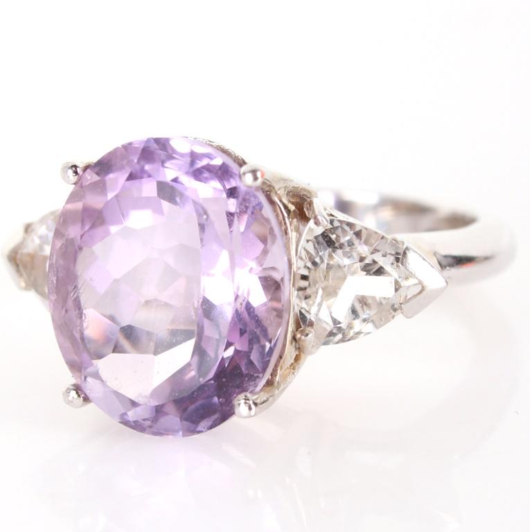 ROSE DE FRANCE AMETHYST & TOPAZ STERLING RING (1 of 3)