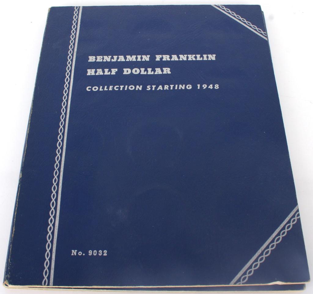 90% SILVER FRANKLIN HALF DOLLAR FOLDER - 7 COINS (1 of 2)