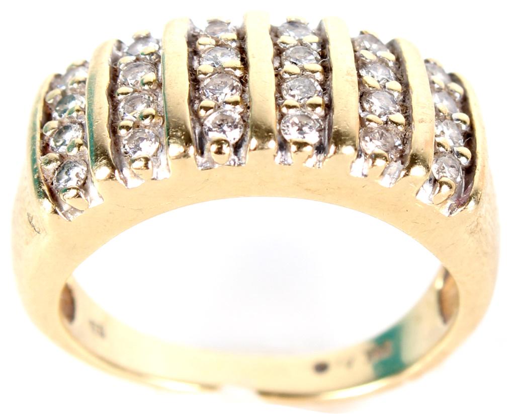 14K YELLOW GOLD .23CTW DIAMOND LADIES RING (1 of 5)