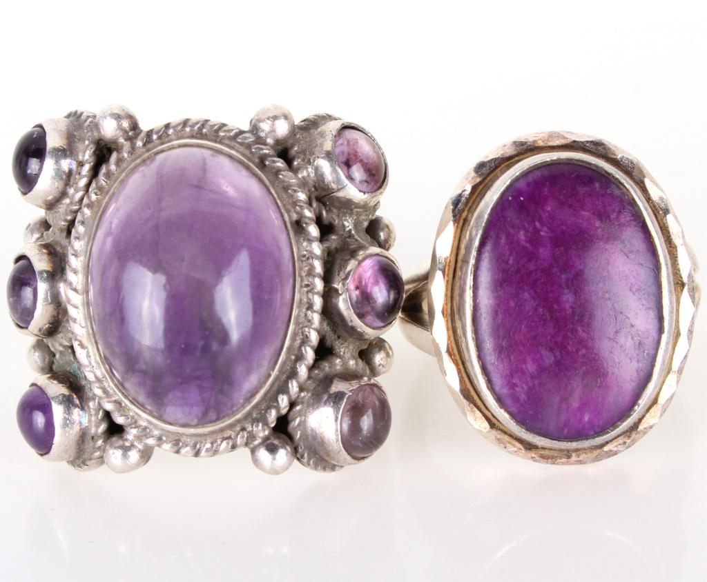 STERLING SILVER DEEP DREAM AMETHYST RINGS (2) (1 of 3)