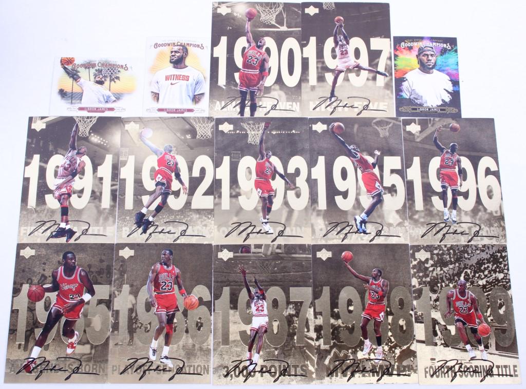 MICHAEL JORDAN GOLD SET & LEBRON JAMES - LOT OF 15 (1 of 4)