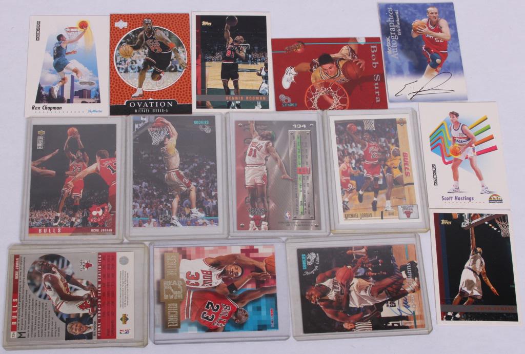 VINTAGE BULLS BASKETBALL CARDS WITH VARIOUS OTHERS (1 of 1)