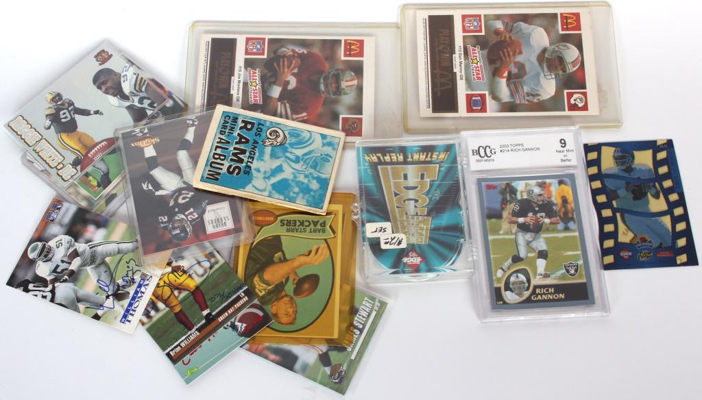 VINTAGE FOOTBALL CARDS AND SETS - LOT OF 9 (1 of 1)