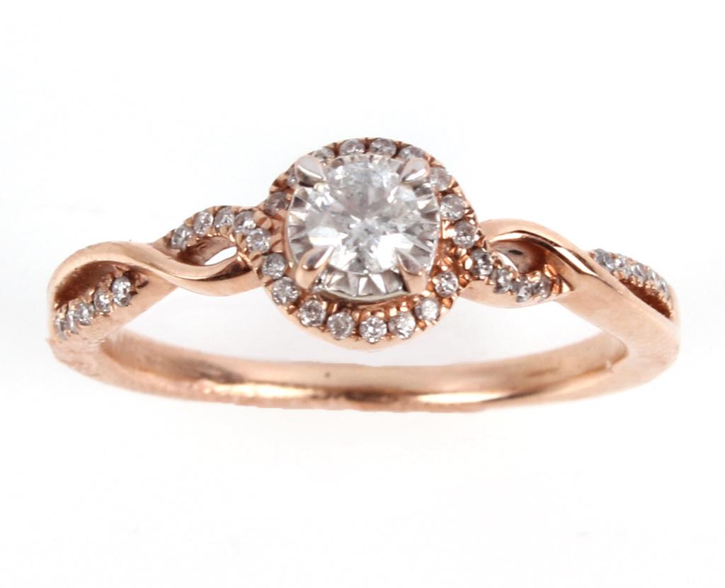 10K ROSE GOLD AND DIAMOND RING (1 of 5)
