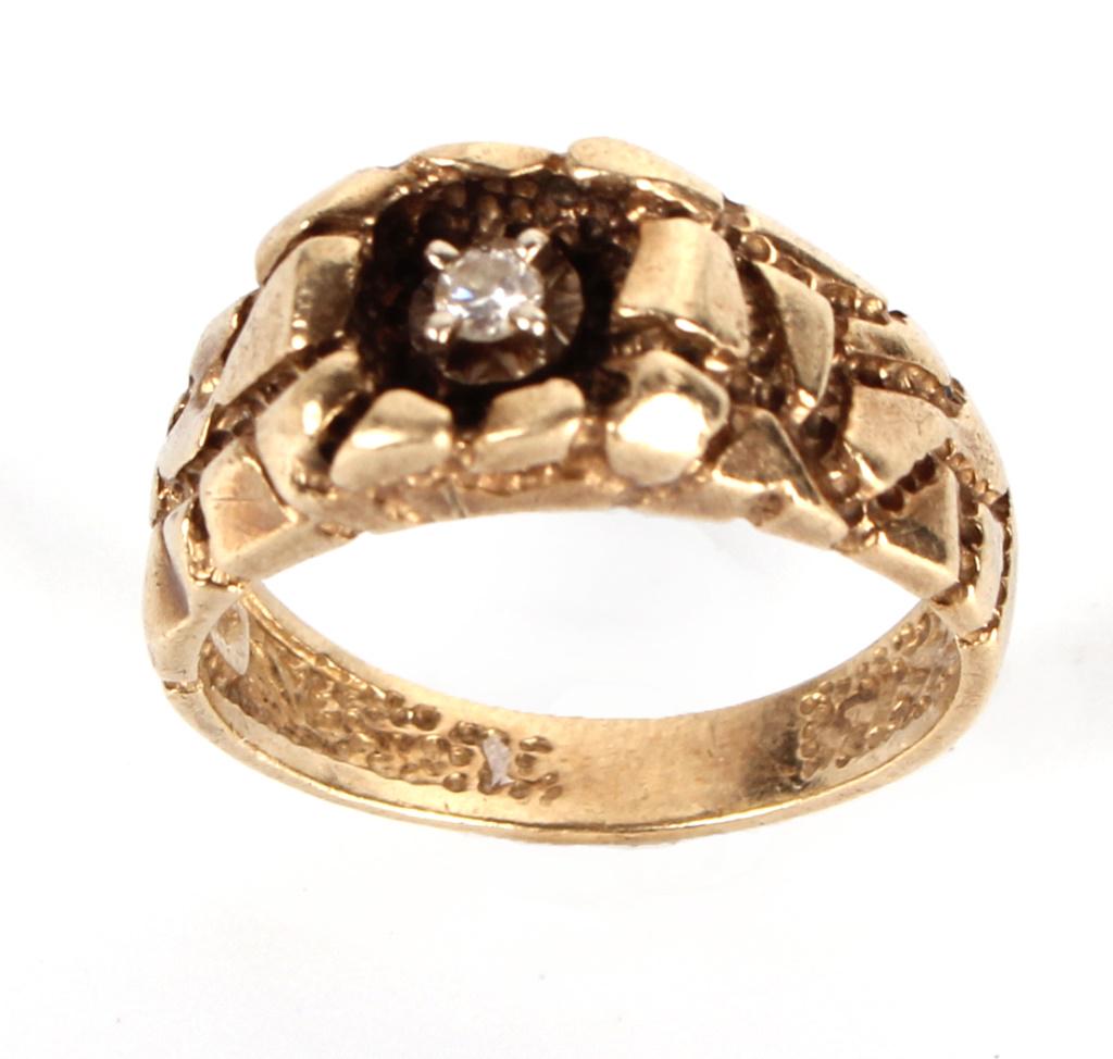 10K YELLOW GOLD DIAMOND RING (1 of 3)