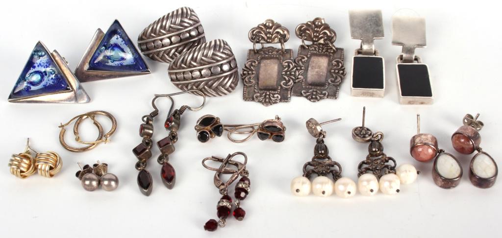 STERLING EARRINGS - LOT OF 12 (1 of 2)