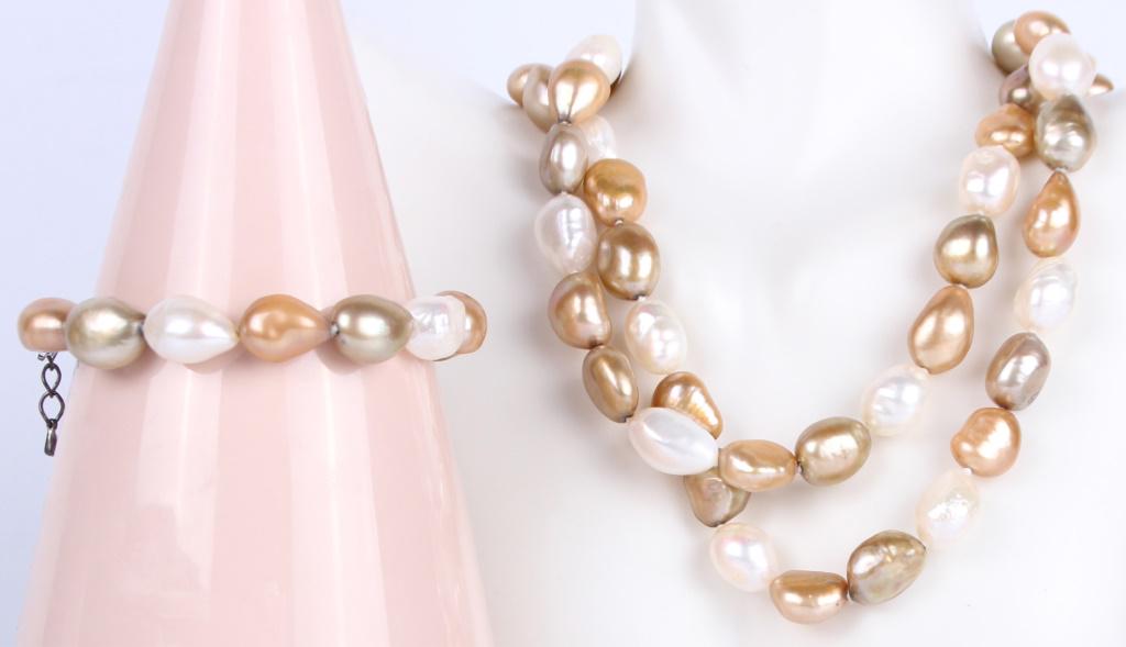 GENUINE MULTI-COLOR PEARL MATCHING JEWELRY SET (1 of 1)