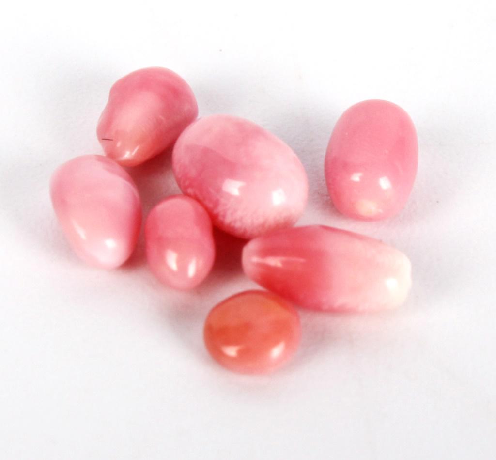 4.0 CTW LOOSE DEEP PINK CONCH PEARLS - LOT OF 7 (1 of 2)