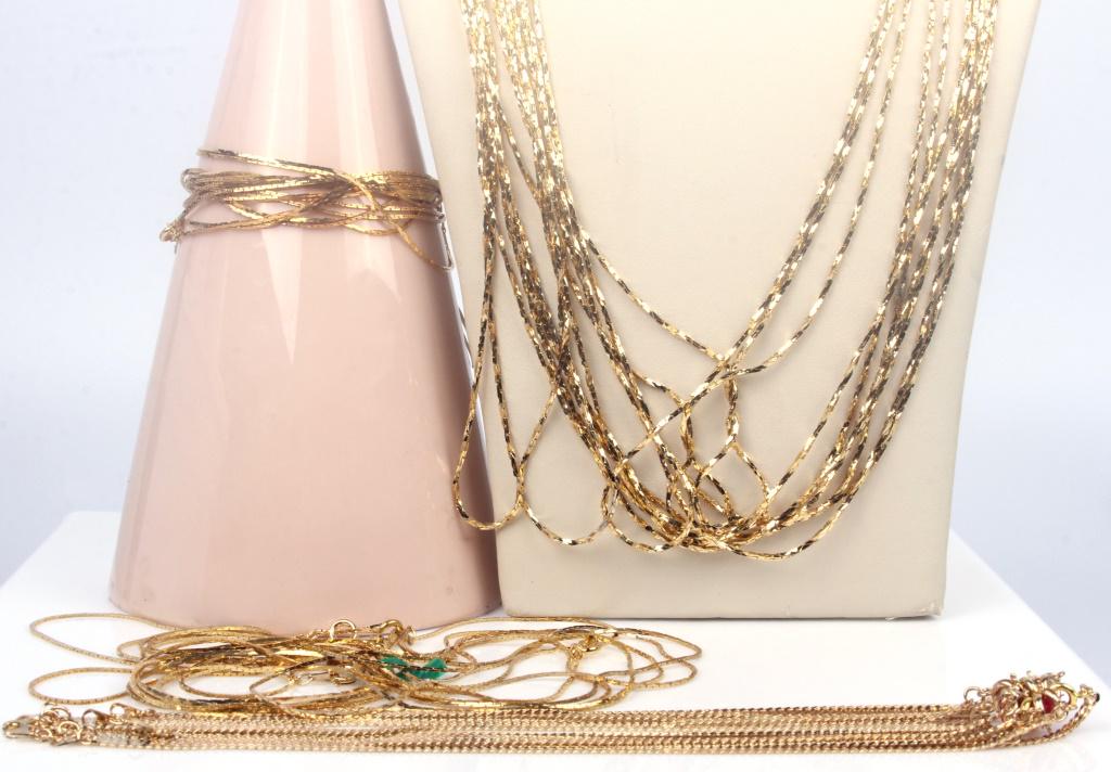 GOLD-TONED CHAINS - LOT OF 48 (1 of 4)