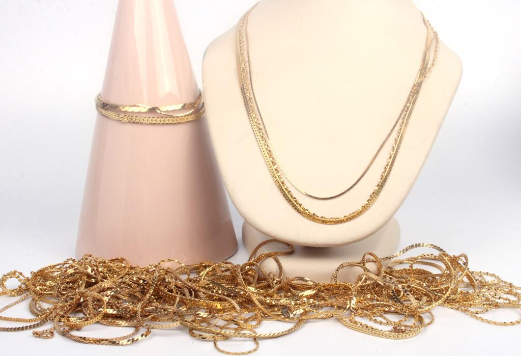 GOLD-TONED CHAINS - LOT OF 340 (1 of 1)