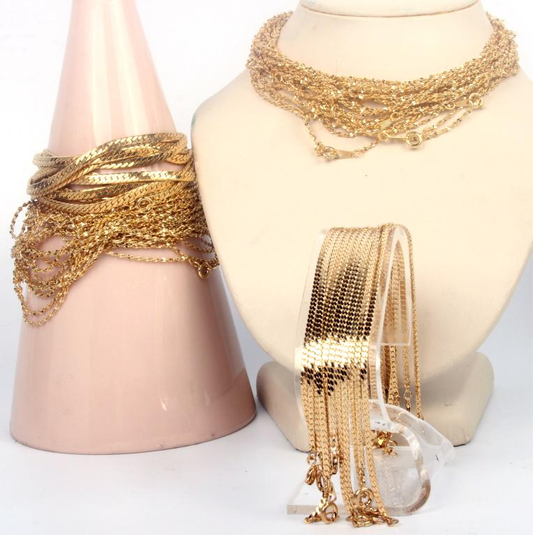 GOLD-TONED CHAINS - LOT OF 48 (1 of 1)
