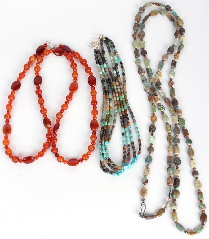 ASSORTED BEADED NECKLACES - LOT OF 3 (1 of 4)