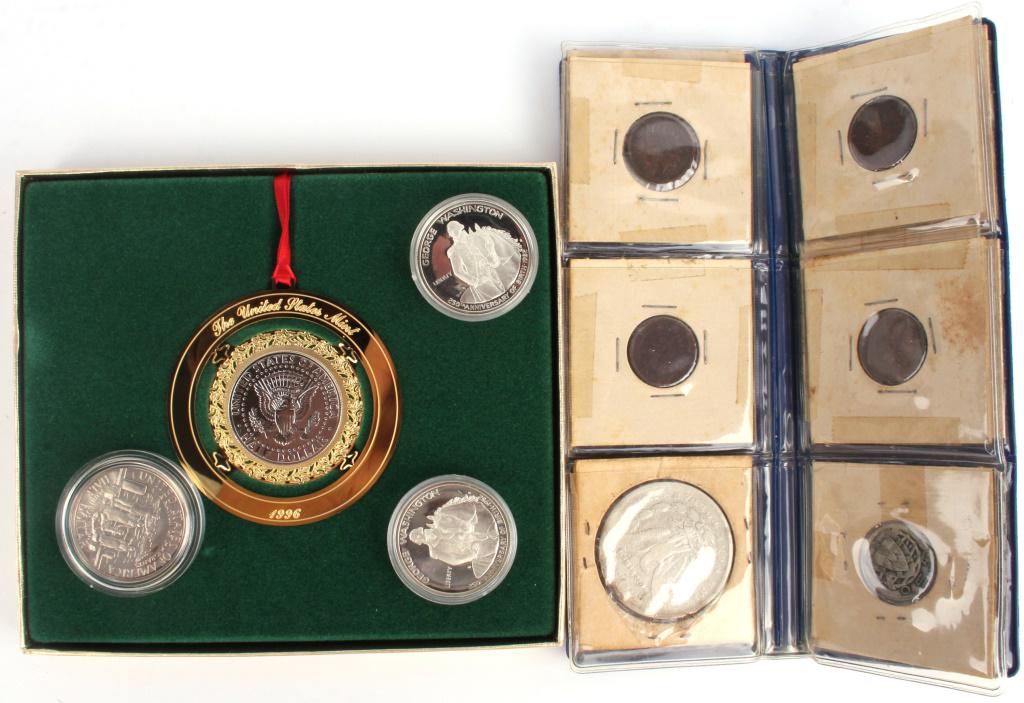 ASSORTED US COINS, ORNAMENTS, & PROOFS - (16) (1 of 9)