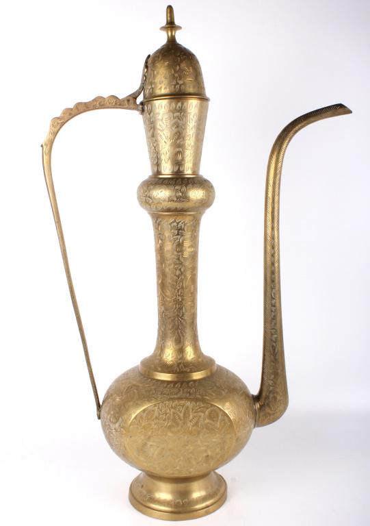 BRASS 27" INDIAN DALLAH TEA / COFFEE POT- LARGE (1 of 5)